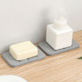 Diatom Mud Soap Dish Quick-Dry Pad Bathroom Countertop Soap Toiletries Absorbent Mat Rectangular Soap Holder Bathroom Supplies.