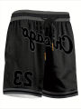 NO.23 Black Basketball Shorts Summer Breathable Loose Y2K Oversized Leisure Suitable Fitness Exercise Training Shorts Moto.