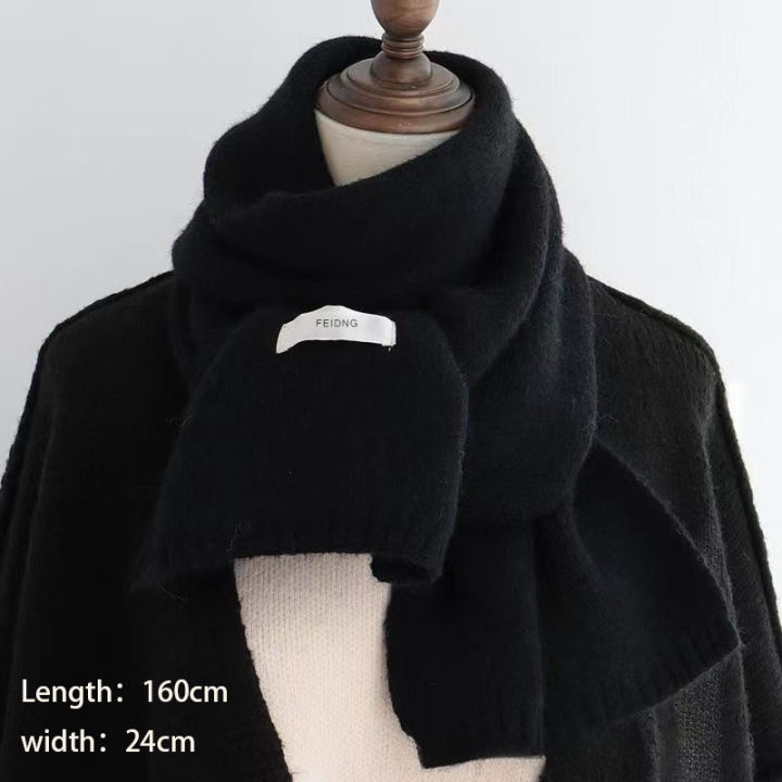 NEW%202025%20Autumn%20And%20Winter%20%20Korean%20Version%20Ing%20Style%20Solid%20Color%20Scarf%20Student%20Warm%20Knitted%20Versatile%20Couple%20Scarf%20-%20Image%207