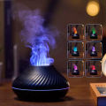 Oval Flame Aroma Diffuser & Humidifier – 7-Color LED Light, Multicolor Fire Effect, Essential Oil Diffuser for Home & Office. 