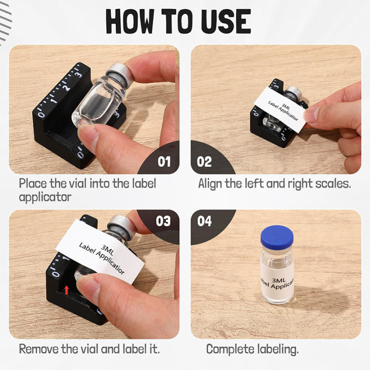 1/2Pcs PET 3ml/10ml Vial Label Applicator Easy Alignment Precise ...