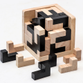 3D Cube Puzzle Luban Interlocking CreativeEducational Wooden Toy Brain lQ Mind EarlyLearning Game Gift For Children Letter 54L.