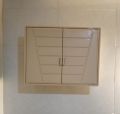 Front storage box cabinet for bathroom accessories storage Double door plastic box. 