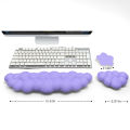 3pcs Cloud Keyboard Wrist Rest Set, Cloud Wrist Rest with Non-Slip Base, Desktop Floral Coaster, Suitable for Keyboard Wrist Pad.