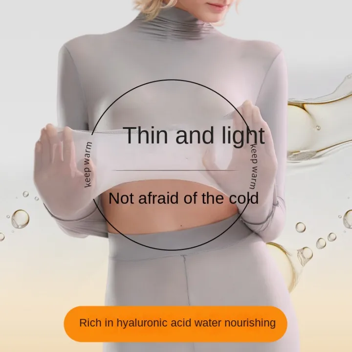 1%20set%20Stacked%20Collar%20High%20Collar%20Beauty%20Skin%20Suit%20High%20Elastic%20Long%20Sleeve%20Seamless%20Thermal%20Underwear%20Women's%20Base%20Layer%20sets%20-%20Image%204