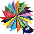 Fashion Hip Hop  Bandana Square Scarf Cowboy Cashew Black Red Paisley Headband Print For Women/Men/Boys/Girls. 
