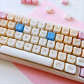 Cute Cat Ceramic-like Texture Keycaps with Cat Paw Directional keys PC MAO Profile for Mechanical Keyboard 60 70 80 90 100. 