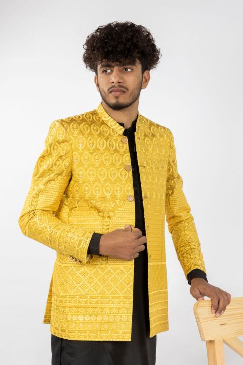 prince coat suit for men wedding || premium quality embroidered prince coat for men by xooni clothing store