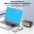 2.5" Hard Drive Enclosure, ABS Material, Transparent Tool-Free External Storage Case for 7mm/9.5mm SATA HDD & SSD. 