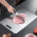 Titanium Cutting Boards for Kitchen Stainless Board 304 Steel Thickened Double Sided Food Grade Portable Fruit Meat Chopping. 