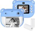 Kids Instant Print Camera Kids Camera 1080P Digital Camera with Dual Lens 2 Inch Screen Built-in Battery Picture Frames Thermal Printing Paper. 