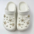 3D Cute Daisies Pearl Set Shoe Charms Accessories for Slide Sandals DIY Clogs Decoration Shoe Buckle Pins Shoe Decoration . 