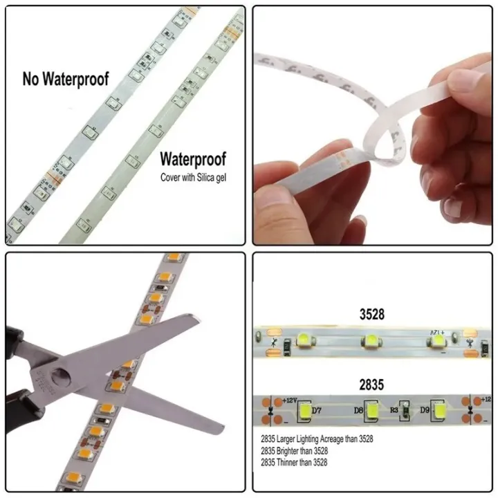 DC%2012%20V%20Volt%20LED%20Strip%20Light%202835%20Waterproof%20Strip%205M%2060LED/M%20RGB%20Warm%20White%20Strip%20Tape%20Lamp%20Diode%20Flexible%20TV%20Backlight%20-%20Image%202