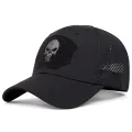 Unisex Skull Embroidered Top with Patch Breathable Baseball Caps Spring and Autumn Outdoor Adjustable Casual Hat Sunscreen Hat. 
