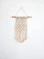 1pc Macrame Wall Hanging, Small White Hearts Boho Woven Tapestry For Bedroom, Apartment, Dormitory, Room Background Wall Decoration. 