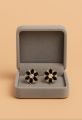 Elegant flower design earrings for women|black & white colour|fashionable earrings for girls|Izkha Elegance. 