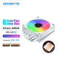 COXBYTE CPU Cooler ITX 4Pin PWM RGB 6 Heat Pipes CPU Air Cooler For AMD AM4/5 Intel LGA1700 1150 1155 1200 Processor Cooling Fan.