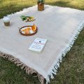 1pc Ins Style Picnic Blanket, Beach Blanket, Soft & Foldable Outdoor Mat - Essential for Spring and Summer Camping, Parties.