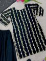 3 pc Hania Amir most famous beautiful dress full of pearl work in  georgette stuff best quality😍 available in small size black colour. 