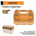 Ingco 12 inch stackable tool transparent box pbx1211 (plastic organizer). 