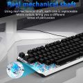 lAULA F3087 Mechanical Gaming Keyboard with RGB lRainbow Blacklit, ABS Keycaps, 87 Keys Anti-Ghosting Ergonomic USB Type-C Wired Computer Keyboards for Windows PC Blue Switch. 