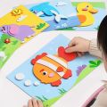 20 sheets of 3D children's stickers, handmade fun creative painting set, simple and interesting 3D art beginner kit. 