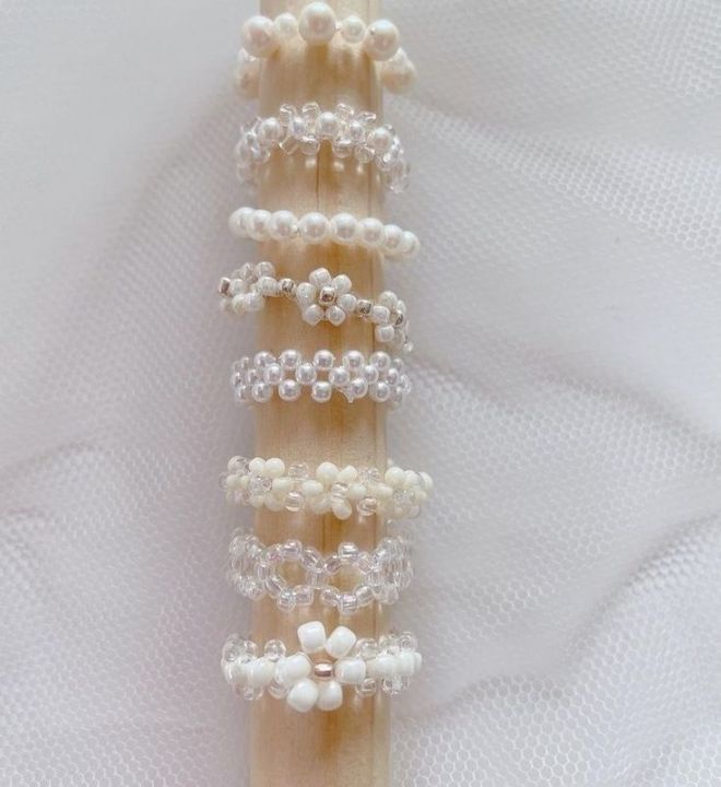seed%20Beaded%20rings%20cute%20rings%20set%20unique%20fashion%20for%20girls%20-%20Image%205