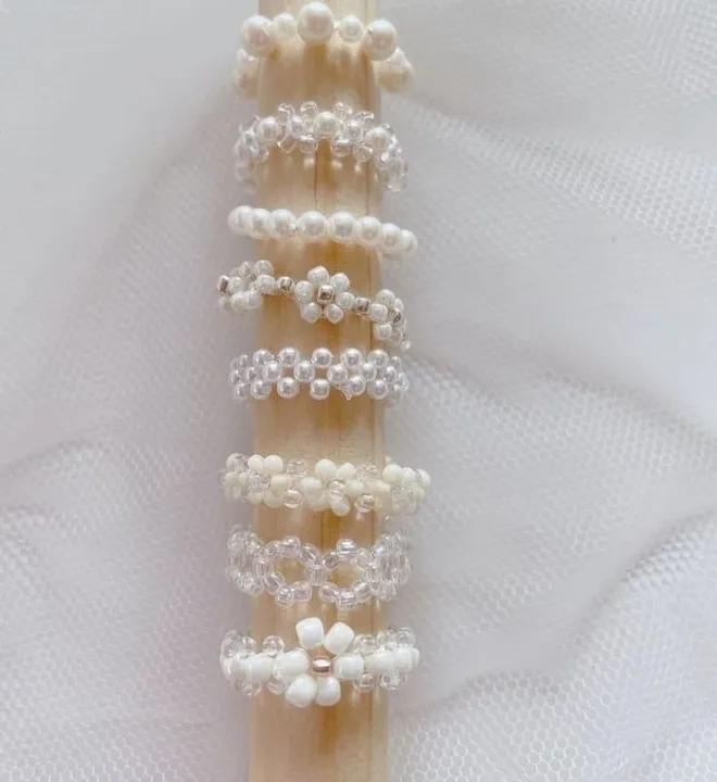 seed%20Beaded%20rings%20cute%20rings%20set%20unique%20fashion%20for%20girls%20-%20Image%205