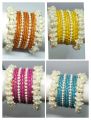 Pearl And Velvet Bangles Set For Girls And Women/ Trending/Fashion/Bangles. 