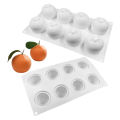 New Orange Silicone Cake Mold For Baking Pastry Mandarin Orange Mould Dessert Fruit Mousse Pan Bakeware Chocolates Moule. 