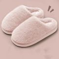 Winter Women's Faux Fur Warm Slippers-Plush Toe-Cover Slip-Resistant Cotton House Shoes,Soft Cozy Indoor Slides with Thick Sole. 
