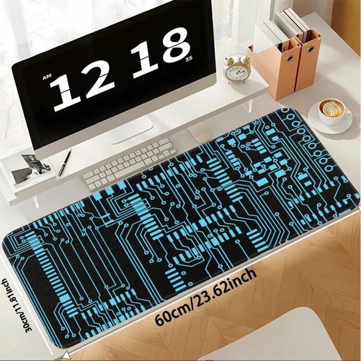 Circuit Board Pattern overlock Mouse Pad Desk accessories office Pad Computer Laptop Pad Keyboard Mouse Pad Game Console Pad