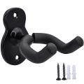 Guitar Wall Mount Hanger Hook Acoustic Electric Bass Guitar Wall Hook Hanger Black Metal Holder Hanger. 