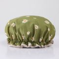 New Daisy Bow Lovely Thick Women Shower Caps Colorful Double Layer Bath Shower Hair Cover Adults Waterproof Kitchen Hats. 