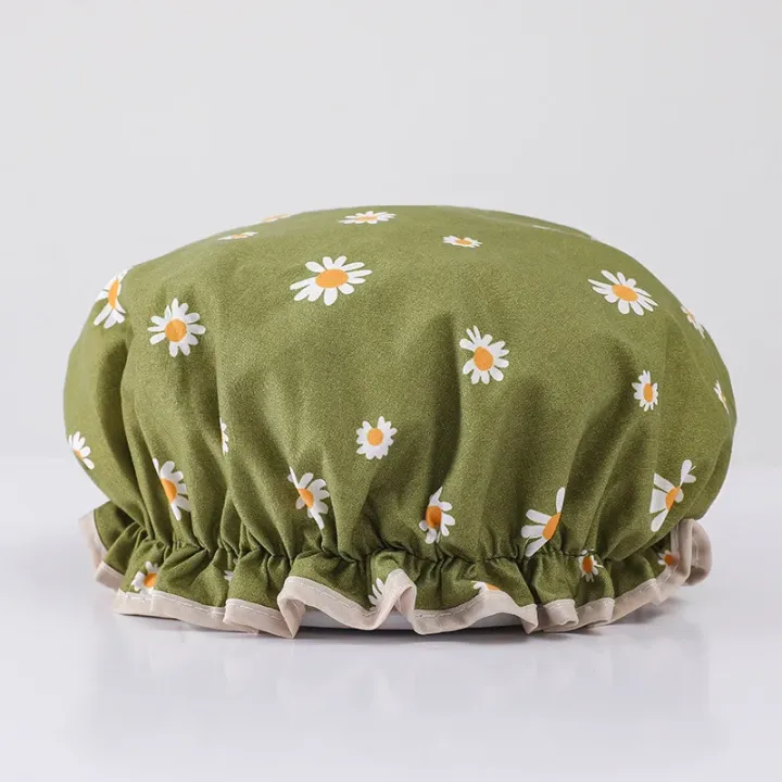 New%20Daisy%20Bow%20Lovely%20Thick%20Women%20Shower%20Caps%20Colorful%20Double%20Layer%20Bath%20Shower%20Hair%20Cover%20Adults%20Waterproof%20Kitchen%20Hats%20-%20Image%202