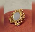 Oxidised Mirror Work Ghungroo Adjustable Finger Ring for Women & Girls pack of 3. 