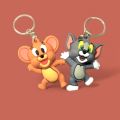 Pair Of Key Chain Silicon Materials, Tom & Jerry and Mickey Mouse Cartoon Characters Key Chain. 