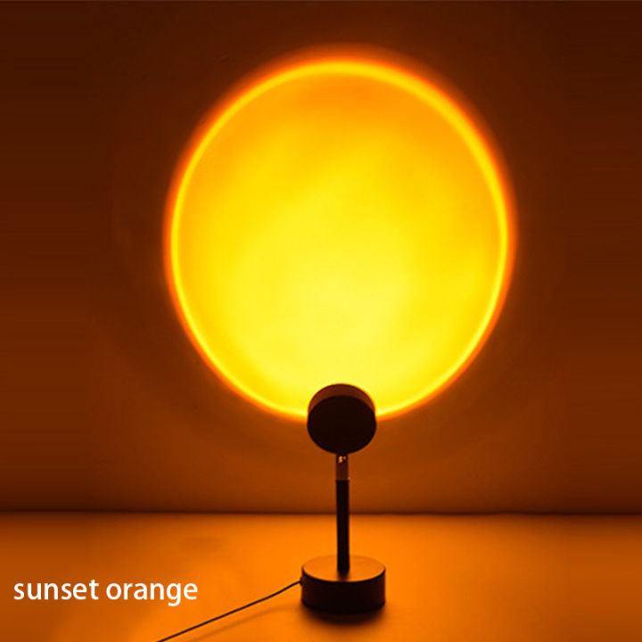 USB Rechargeable Desk Lamp The Sun Never Sets Rainbow Projection Sunset Lamp Internet Celebrity Background Atmosphere Light
