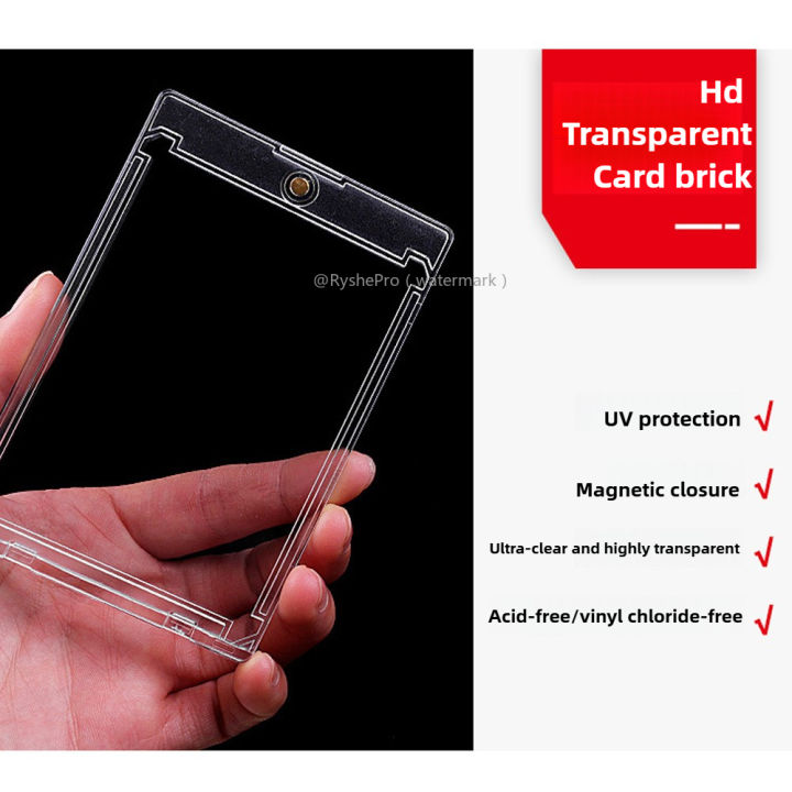10pcs%20Card%20Case%20Holder%2035pt%20Magnetic%20Card%20Holder%20for%20Trading%20Cards%20Hard%20Plastic%20Card%20Sleeves%20for%20MTG%20TCG%20Baseball%20Sports%20Cards%20-%20Image%203
