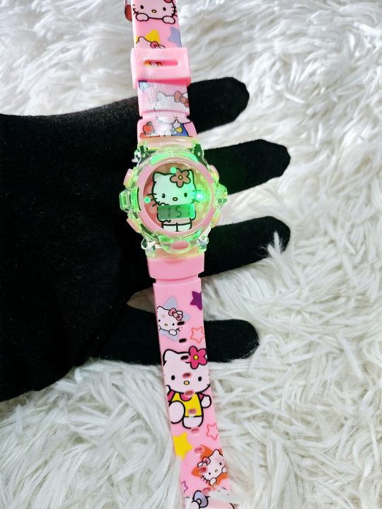 Kids%20Girls%20Kitty%20Watch%20Spinner%20Lighting%20Musical%20Cool%20Fun%20Watch%20-%20Image%204