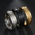 Seakissky Classic Fashion Stainless Steel Roman Digital Men Women Ring Cool Punk High Quality Waterproof Jewelry for Party . 