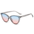 Large Frame Cat Eye Sunglasses Women New Retro Minimalist Style Gradient Sun Glasses High Quality Eyeglasses UV400.