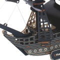 3D Wooden Puzzle Pirate Ship The Black Pearl DIY Building Assembly Wood Sailboat Model Kit Educational Toys For Children Kids.