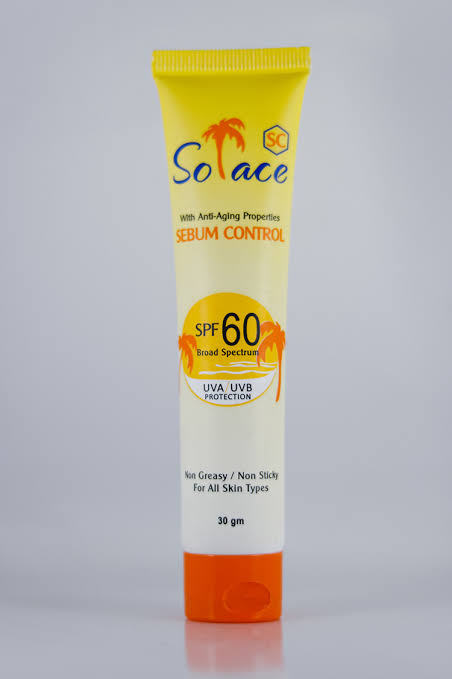 SOLACE SUNBLOCK WITH ANTI-AGING PROPERTIES SEBUM CONTROL