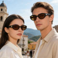 2 Pairs Double D Decor Cat Eye Sunglasses, Matching Couple & Sister Retro Fashion Glasses. 