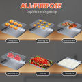 Stainless Steel Baking Pan Tray With Wire Rack Cake Baking BBQ Pan Tray Plate Oven Brownie Rack Cooking Roasting Grilling Tool.