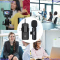 Wireless Lavalier Microphone 4 In 1  for iPhone Android 3.5mm for Radio Live Recording Noise Reduction Mini Microphone 2026 Hot. 