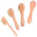 1pc Natural Face Brush Bristles Exfoliating Face Brushes Wooden Woman Man Skin Care Dry Body Brush Massager Scrubber Tools. 