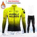 2025 Pro Warm Winter Thermal Fleece Cycling Jersey Sets Men Outdoor Riding MTB Ropa Ciclismo Bib Pants Set Team Cycling Clothing. 