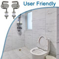 2Pcs Toilet For Seat Hinge No Noise Stainless Steel With Mounting Accessory Home Toilet Seat Hinges Bathroom Fixture. 
